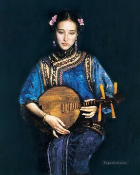 zg053cD118 中国の画家チェン・イーフェイの少女 Oil Paintings